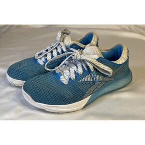 Reebok Womens CrossFit Nano 9.0 DV6362 Blue White Running Training Shoes Sz 6.5